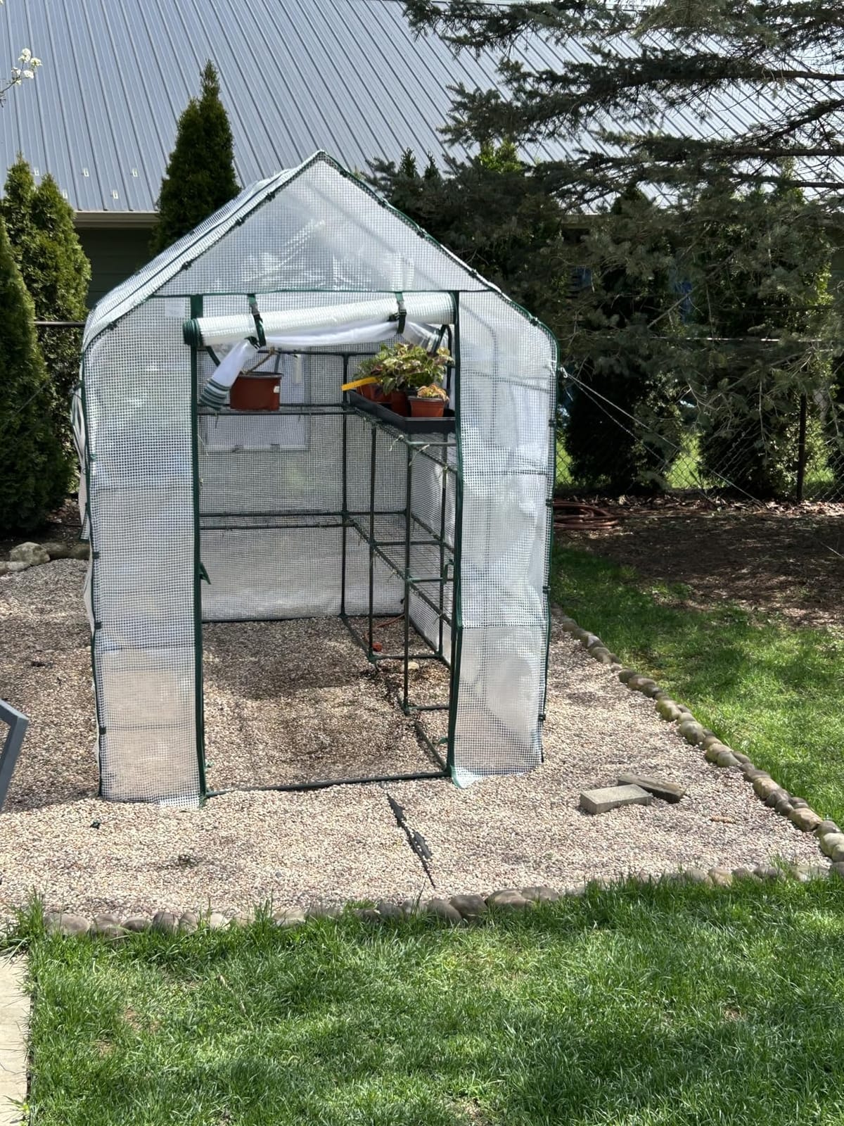 SUNGIFT Walk-in Greenhouse Kit, Upgraded PVC Clear, 57x61x80 Inch customer photo 1