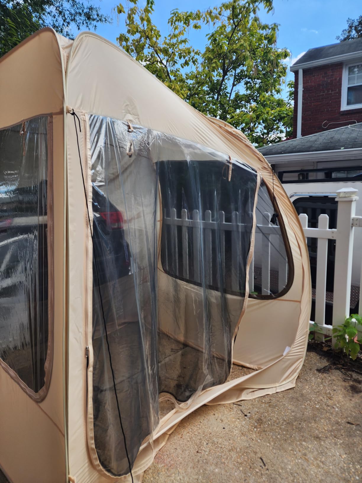 Alvantor® SUV Tailgate Tent with Sunshade Awning, 6x6x6.6ft Waterproof Car Tent for 2-3 People, Instant Pop up SUV Tent with PVC+Oxford+Mesh Material customer photo 1