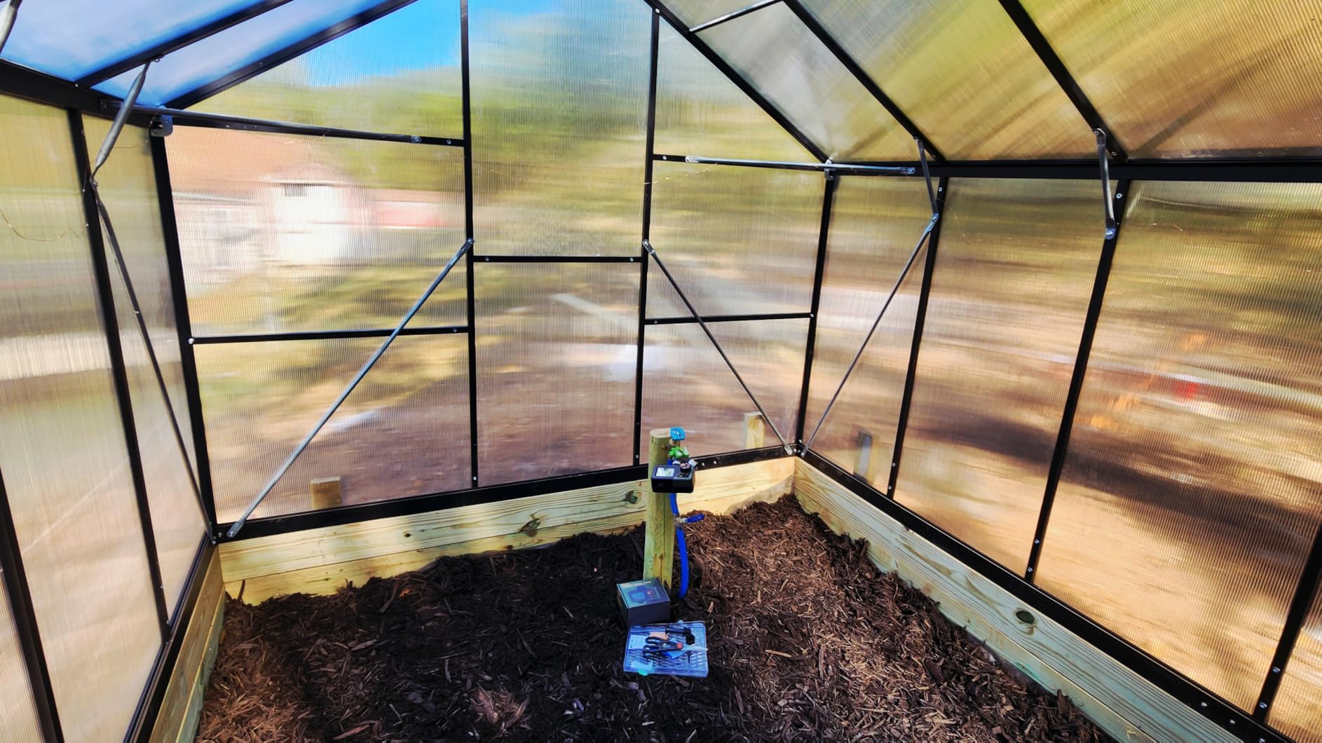 6x10FT Greenhouse with Hygrometer, Windproof Warm Plant Green Houses customer photo 2