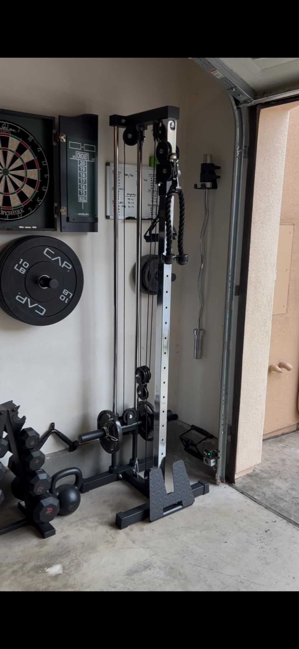 Wall Mount Cable Machine with 19 Positions Dual Pulley System, Attachments customer photo 2