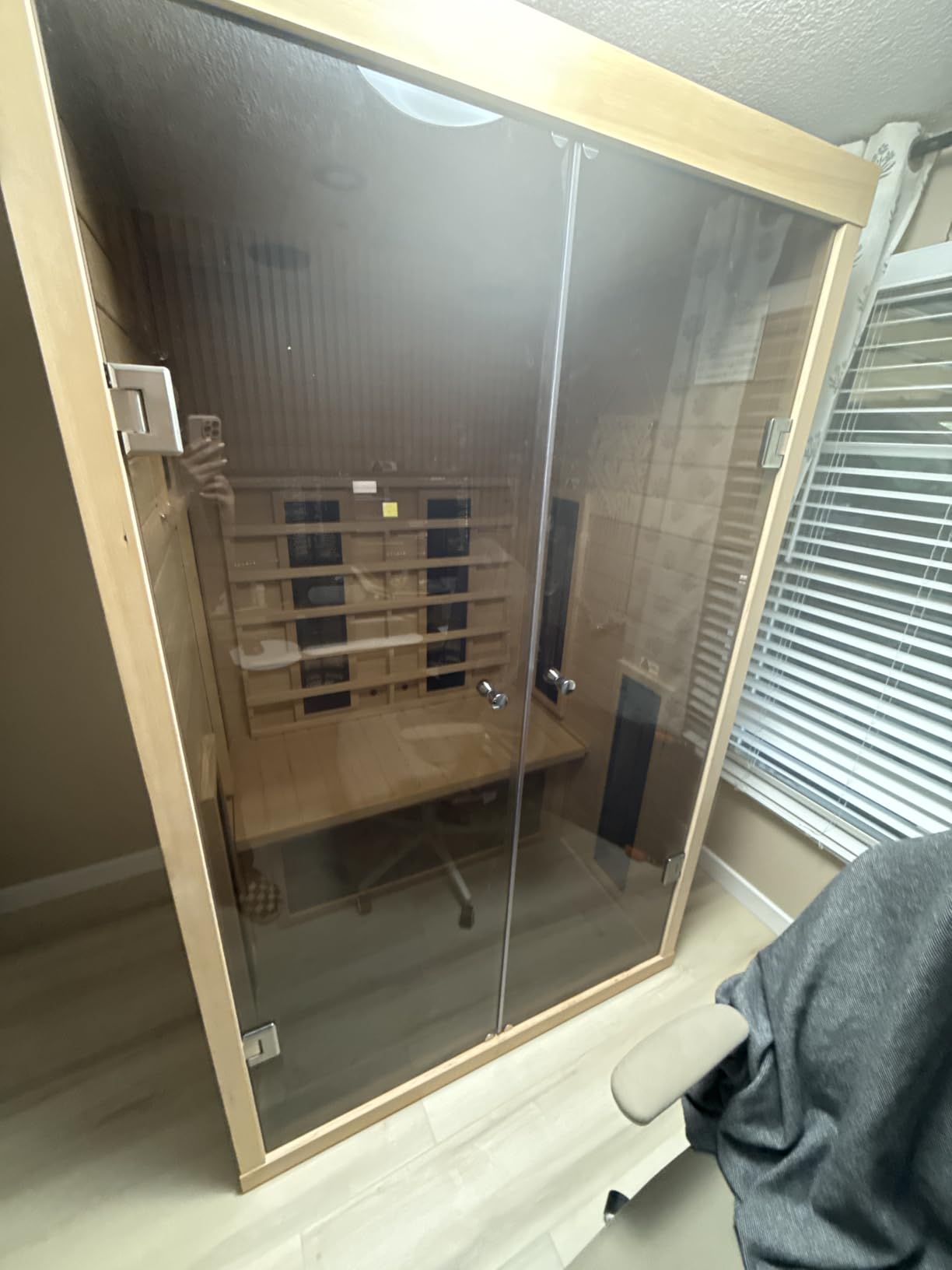 Ceramic Infrared Sauna 2 Person Infrared Sauna w/Red Light Therapy customer photo 1