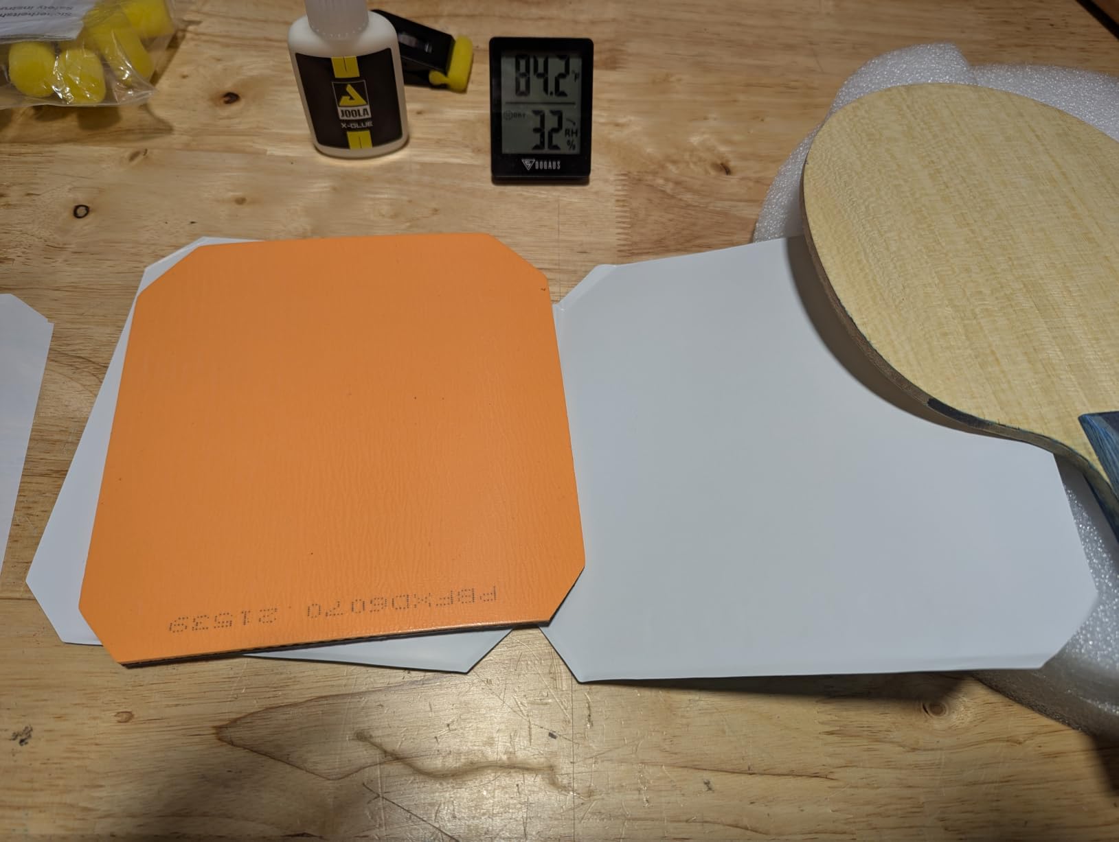 DHS Hurricane 3-NEO Table Tennis Rubber Sheet, Professional Ping Pong Rubber, Plastic Material, 7.2 x 6.93 Inches customer photo 1