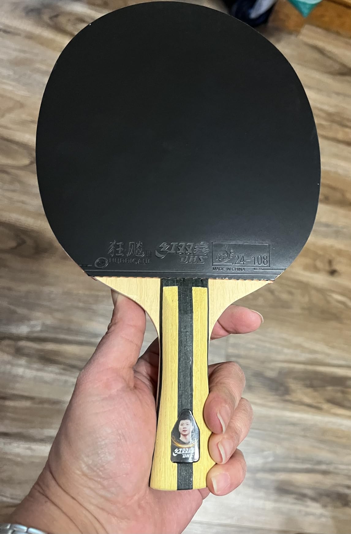 DHS Ping Pong Paddles, Table Tennis Racket with Hurricane 3 High Spin & Speed for Advanced Offensive Players, Flared Handle customer photo 1