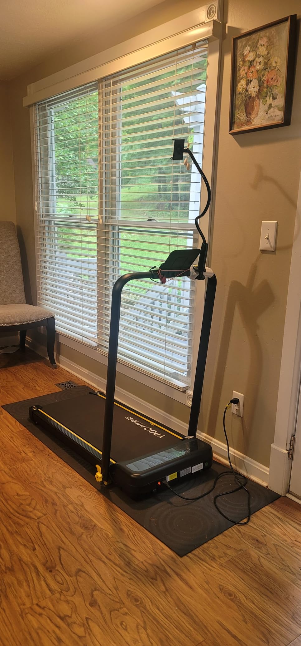 YPOO 16% Walking Pad Incline, Treadmills for Home, Handle Bar, Foldable customer photo 2