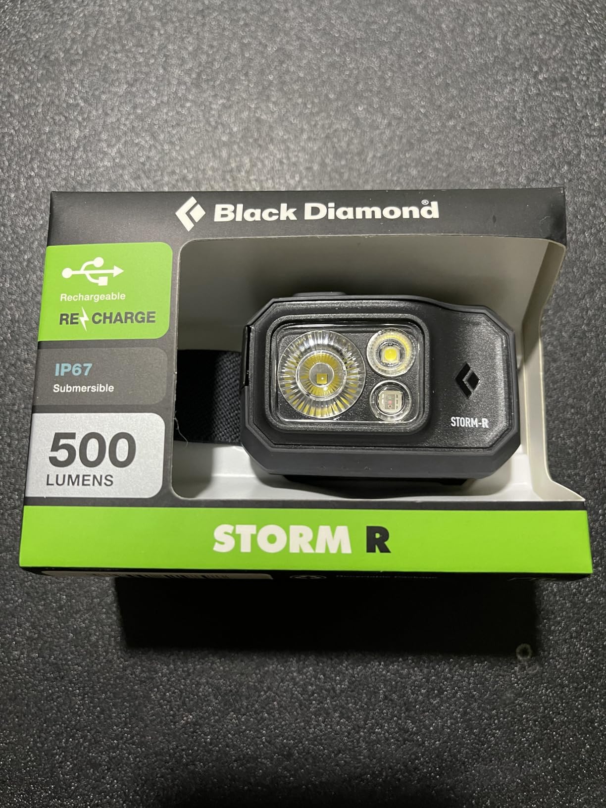 BLACK DIAMOND Storm 500-R Headlamp, Rechargeable, Dimmable Bright, BD Black customer photo 1