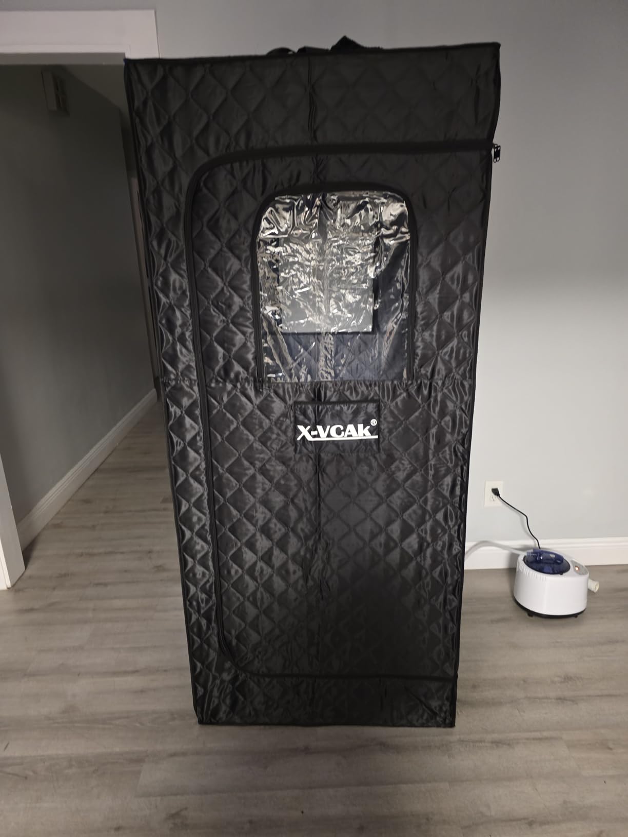 X-Vcak Upgraded 2 Person Sauna, Portable Sauna with 5 Layer Waterproof, Portable Steam Sauna Tent with 2 Steamers, 2 Folding Chair, 71”x 49”x 36