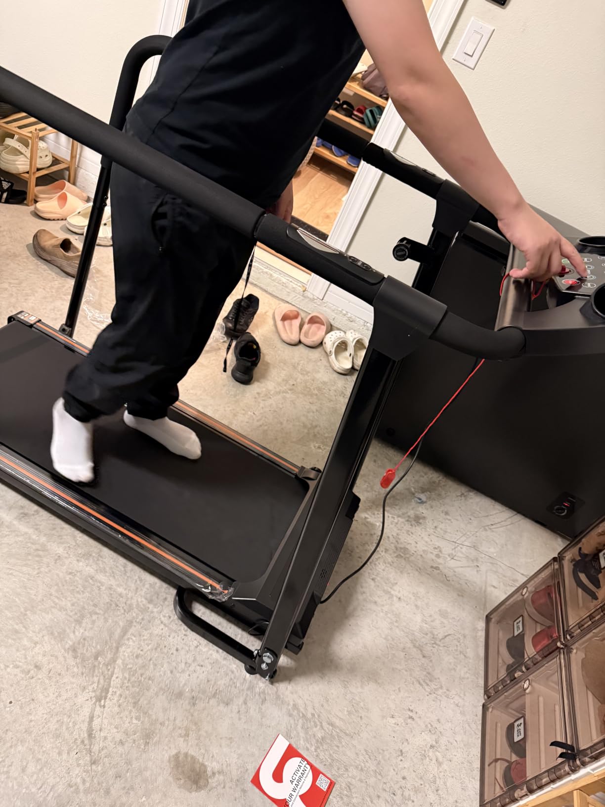 Redliro Treadmill for Seniors with Long Handrails-0–2% Incline customer photo 1