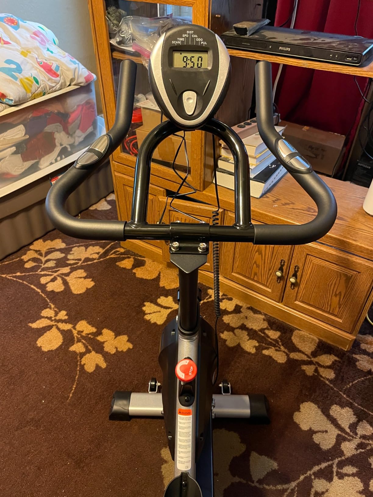 YOSUDA Exercise Bike, Magnetic Friction Stationary Bike with App Training | Indoor Cycling Low Noise Spin Bike for Home with 300 lb Weight Capacity, Tablet Holder and Fitness Course for Weight Loss customer photo 1