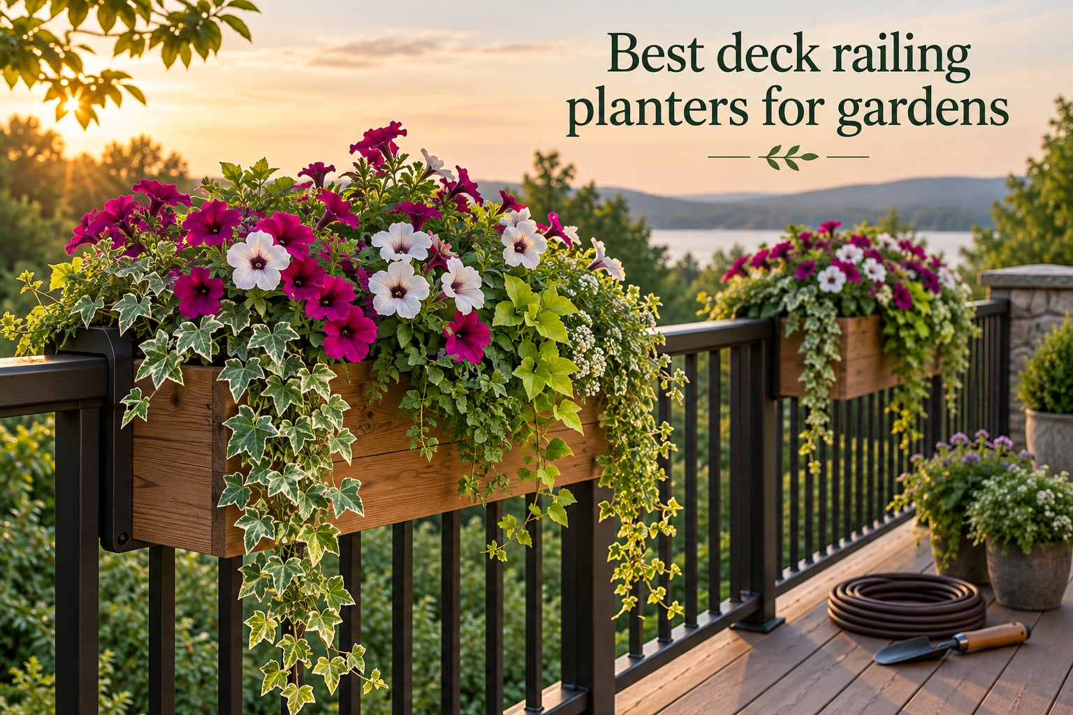 Best deck railing planters for gardens