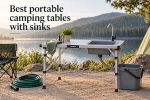 Best portable camping tables with sinks