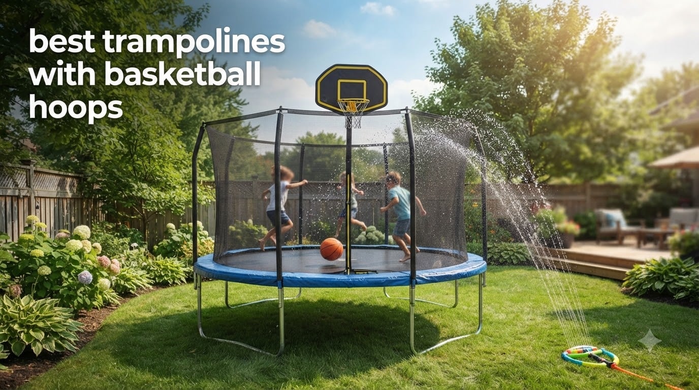 best trampolines with basketball hoops