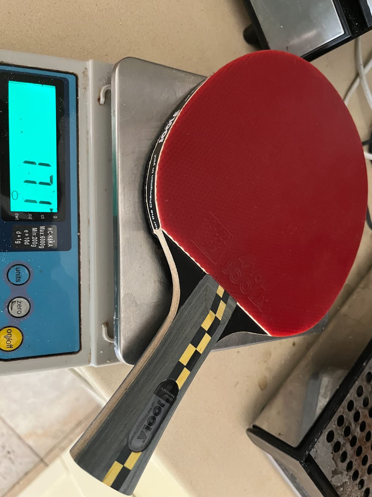 JOOLA Carbon Pro Professional Ping Pong Paddle - Racket with Carbonwood Technology & Red/Black JOOLA 4 You Rubber - Table Tennis Racket Designed for Speed customer photo 2