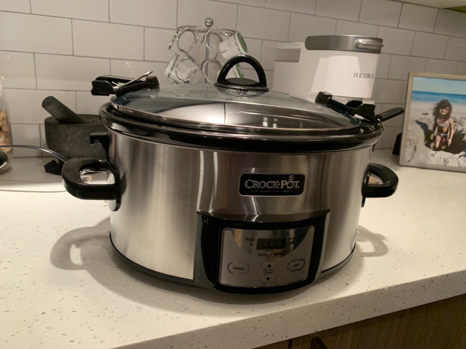 Crock-Pot 6 Quart Cook & Carry Programmable Slow Cooker with Digital Timer Stainless Steel (CPSCVC60LL-S) pack of 1 customer photo 1