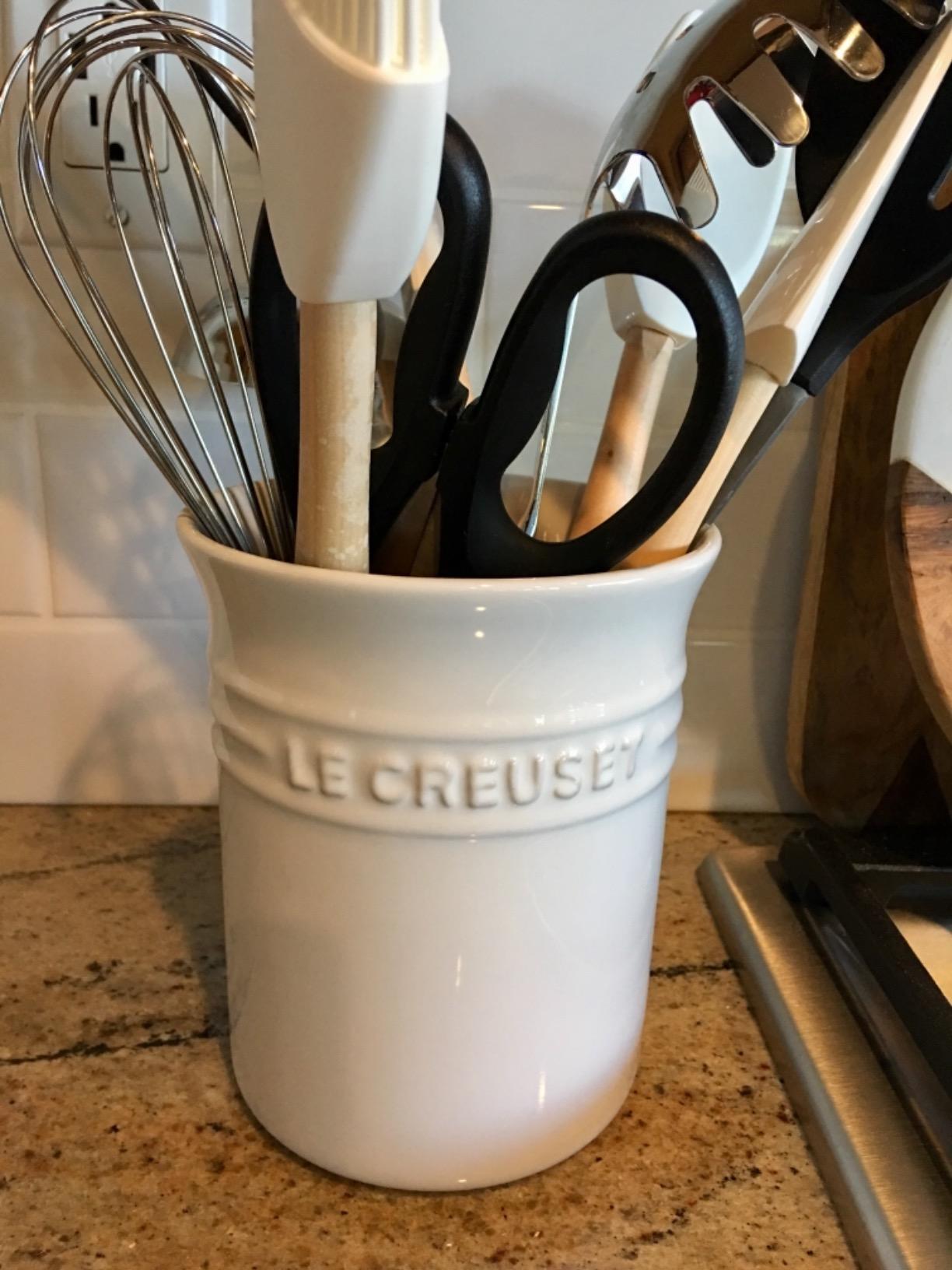 Le Creuset Stoneware & Silicone 5pc. Utensil Crock Set, Oyster customer photo 2