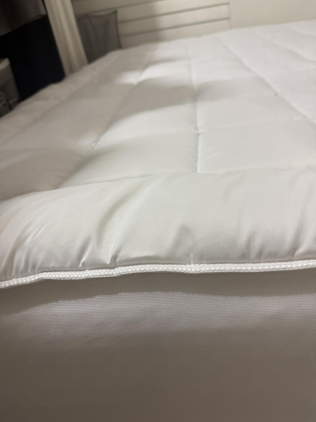EASELAND Queen Size Mattress Pad Cotton Pillow Top Mattress Topper White customer photo 2
