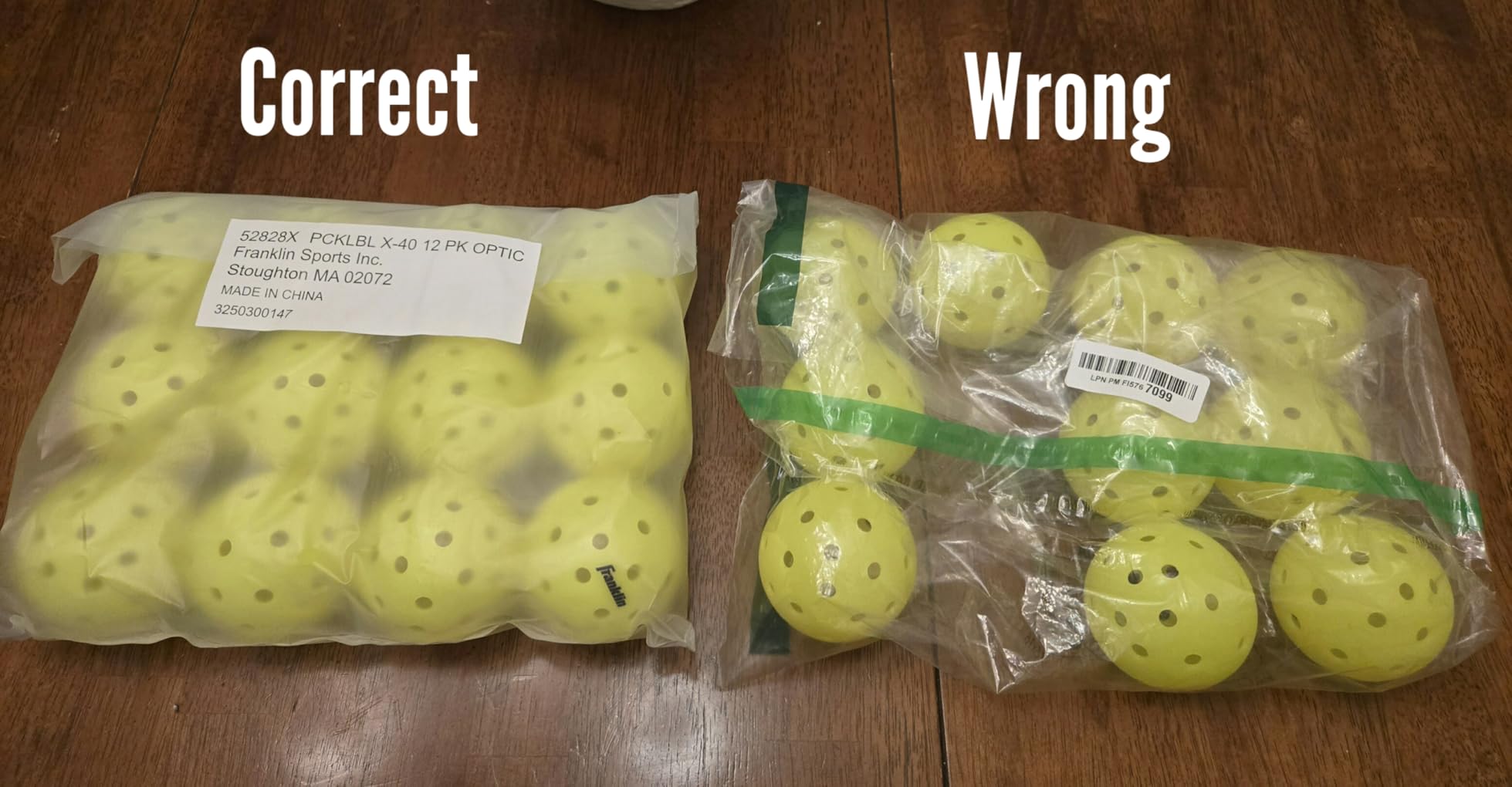 Franklin Sports X-40 Outdoor Pickleballs - USAP Approved customer photo 2