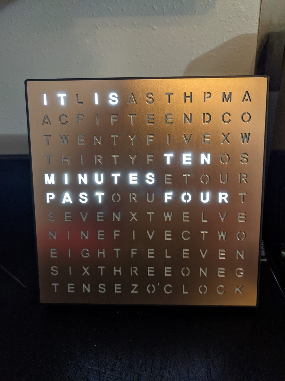 Sharper Image Word Clock customer photo 2
