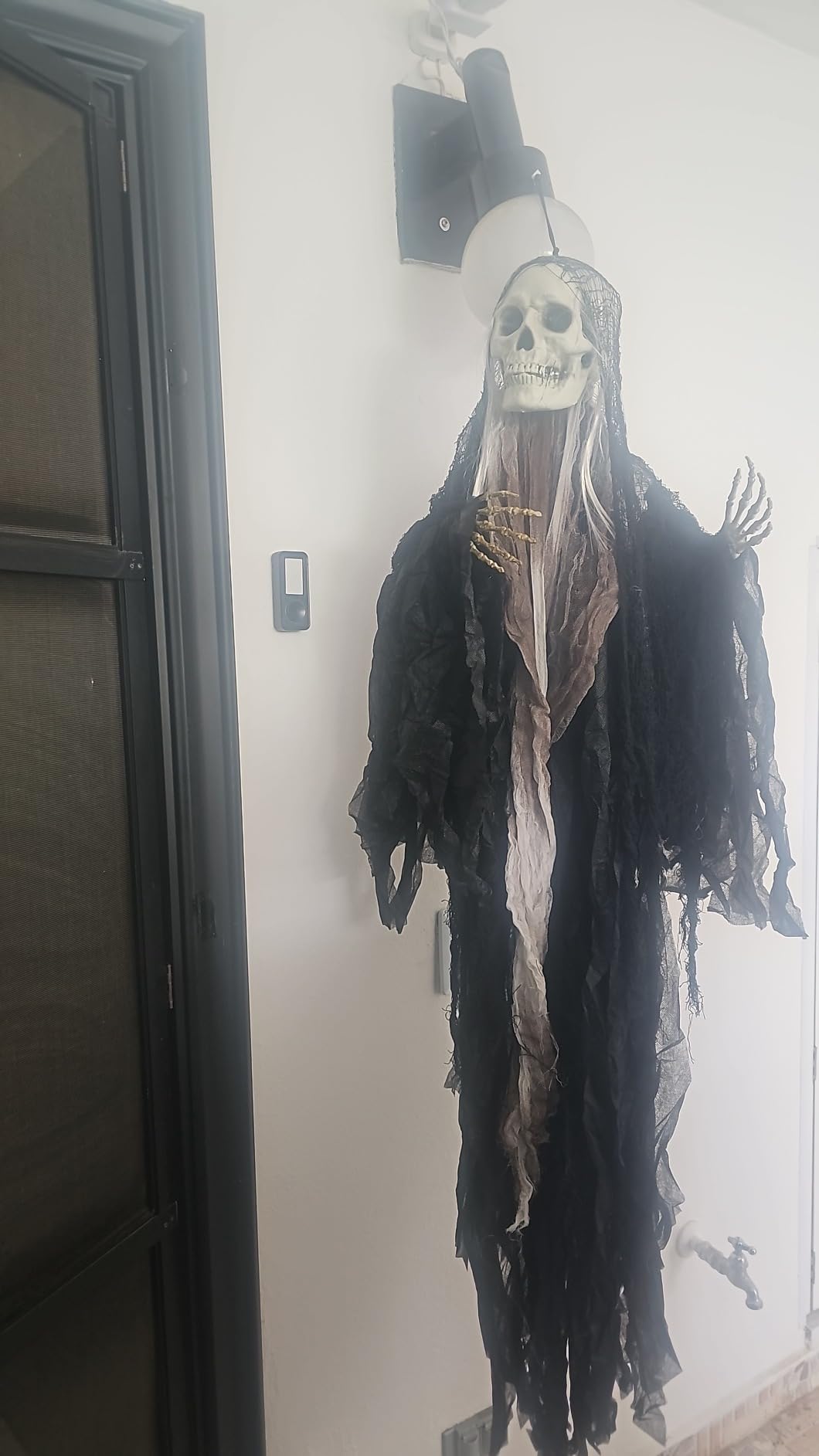JOYIN 3 Pack Hanging Halloween Skeleton Ghosts Decorations, Grim Reapers for Best Halloween Outdoor Decorations customer photo 2