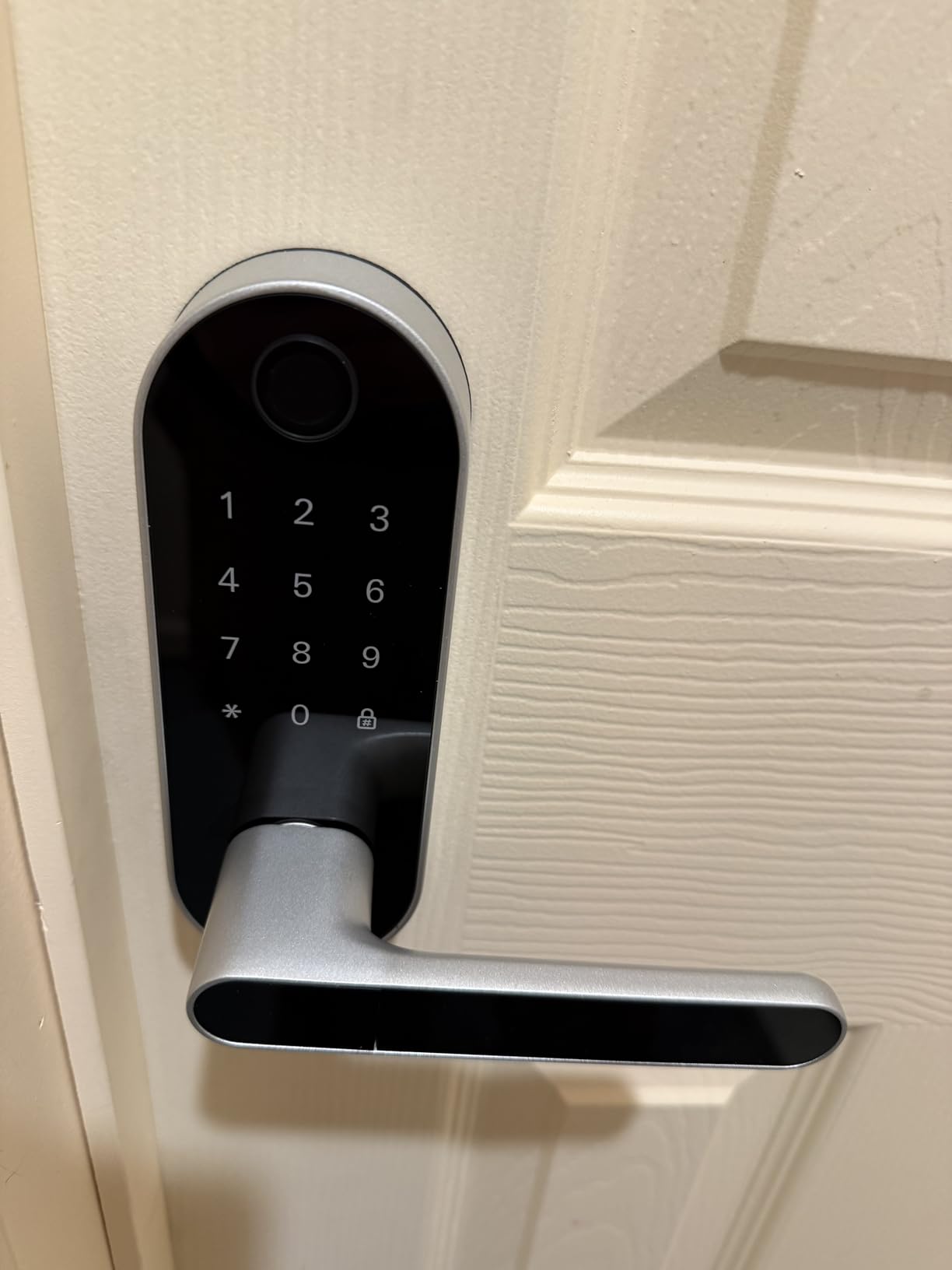 Fingerprint Smart Door Lock with Handle & Keypad – No More Lost Keys, Keyless Entry & Remote Access for Home, Kids, Airbnb & Rental Property, DIY Install, Alexa & Google Compatible customer photo 2