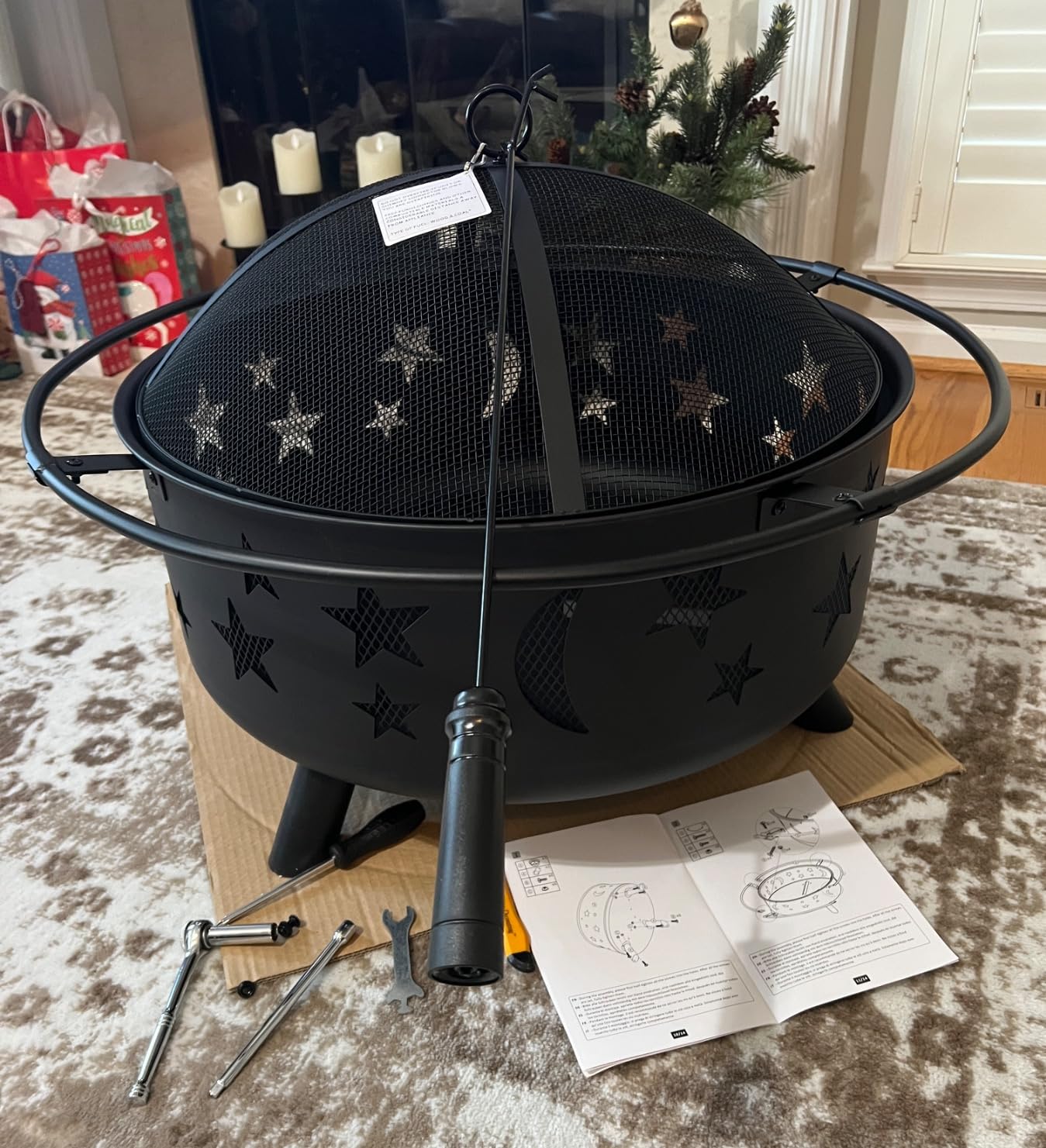 Yaheetech 30in Fire Pits for Outside Wood Burning Outdoor Fireplace customer photo 2