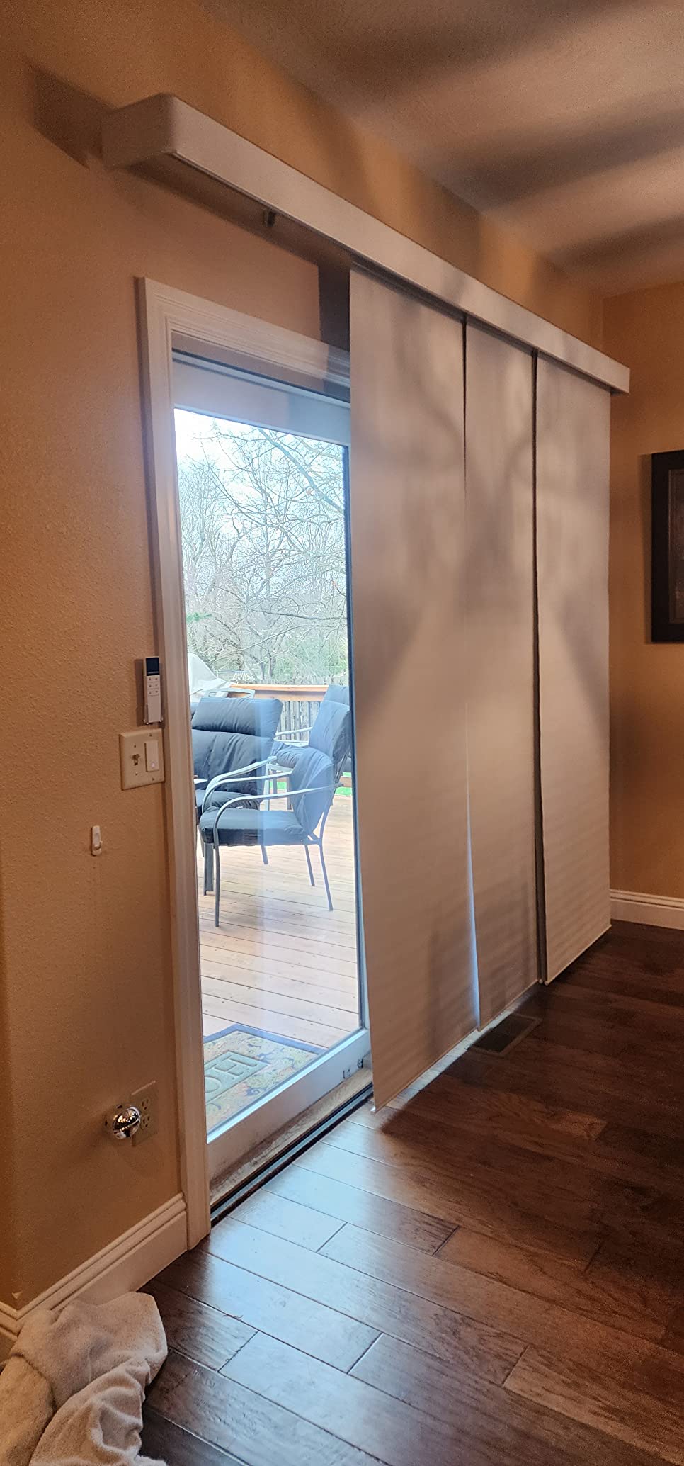Yoolax Hardwired Smart Sliding Panels, Custom Motorized Panel Track Blinds customer photo 2