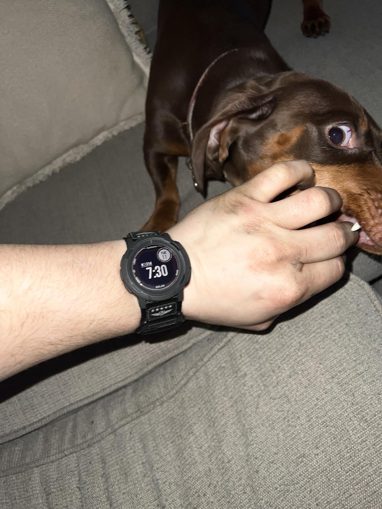 Garmin Instinct 2 Solar, Smaller-Sized Rugged Outdoor Watch with GPS, with Solar Charging Capabilities, Built for All Elements, Multi-GNSS Support, Tracback Routing and More, Graphite customer photo 2