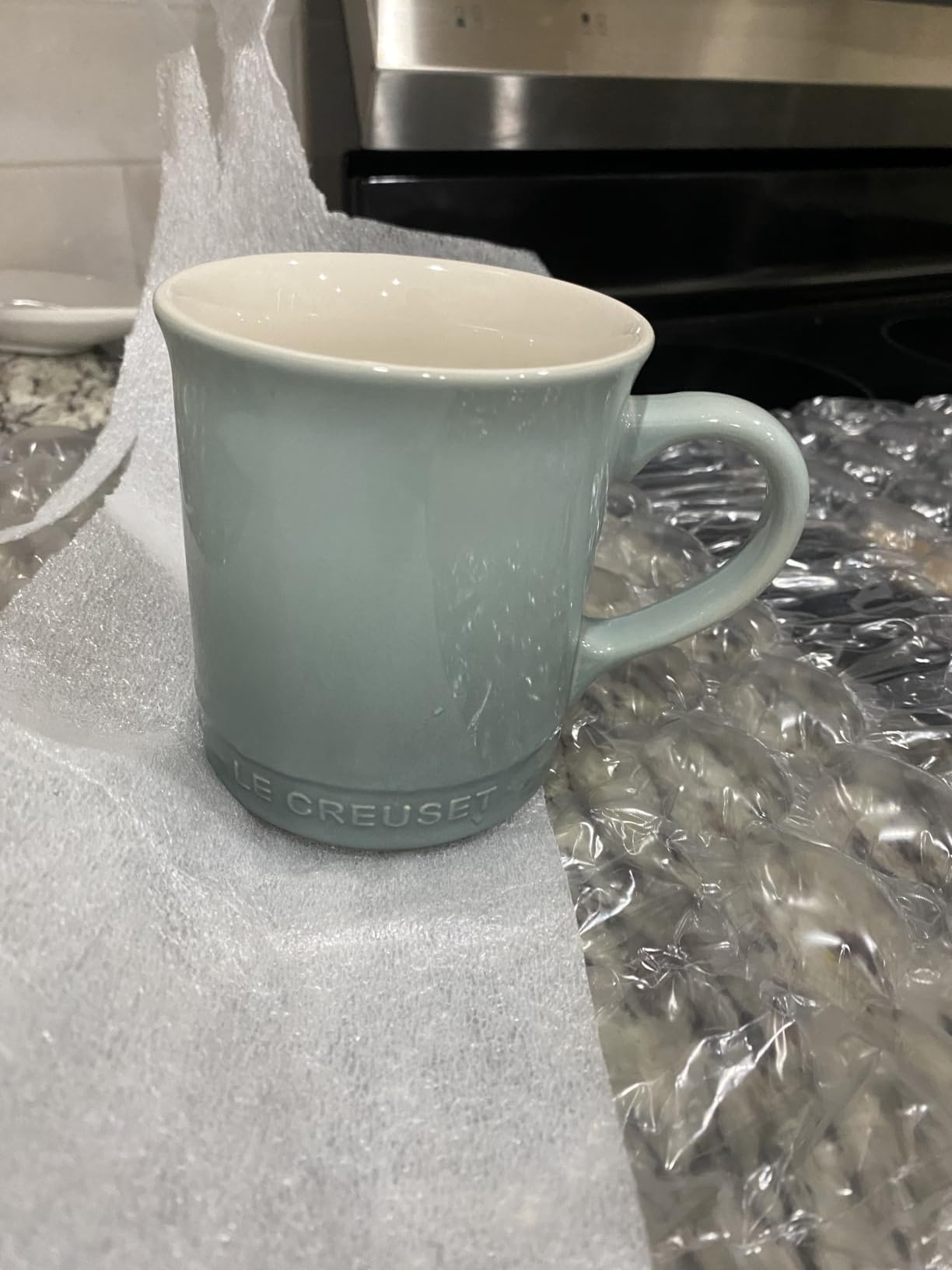 Le Creuset Stoneware Vancouver Mug, Set of 4, 14 oz. each, Sea Salt customer photo 2