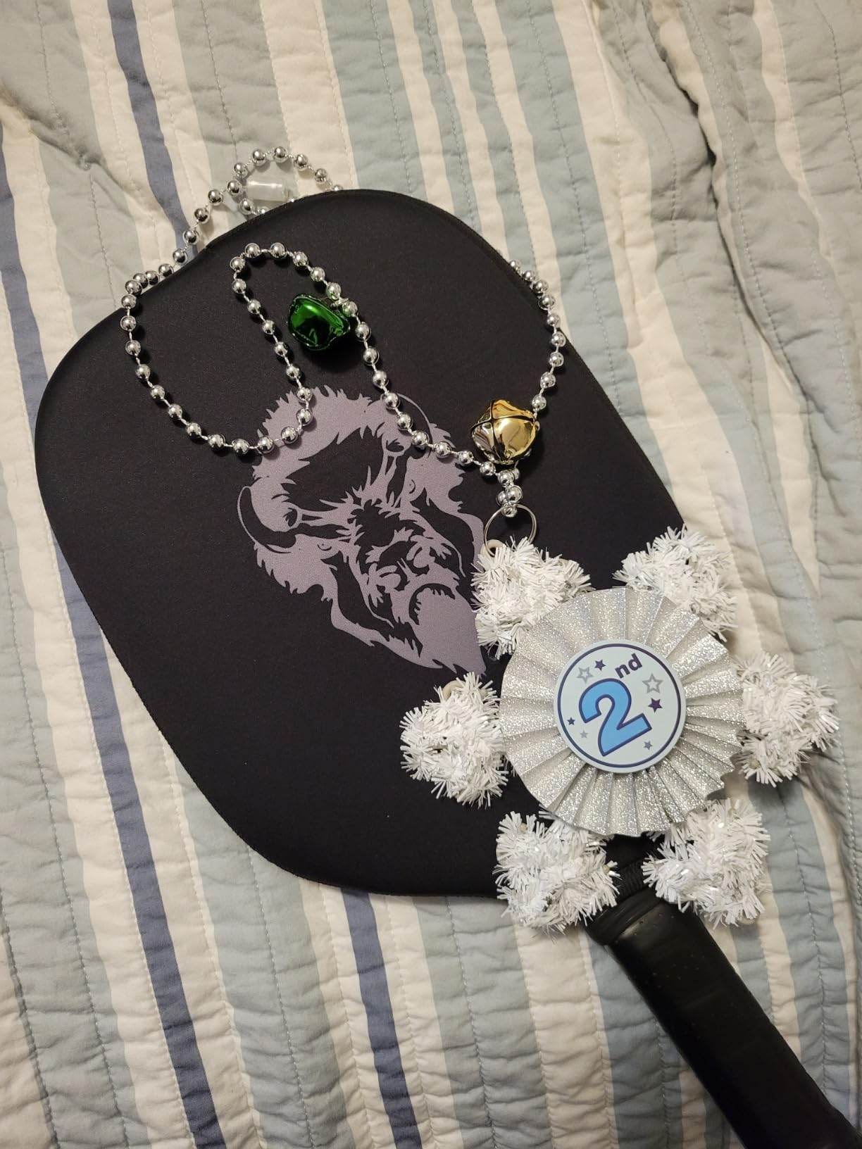 Carbon Fiber Pickleball Paddle - Raw Toray T700 Surface Provides Maximum Ball Spin | Elongated or Widened Pickleball Racket Shapes Available - Paddle Customization Kit Included customer photo 1
