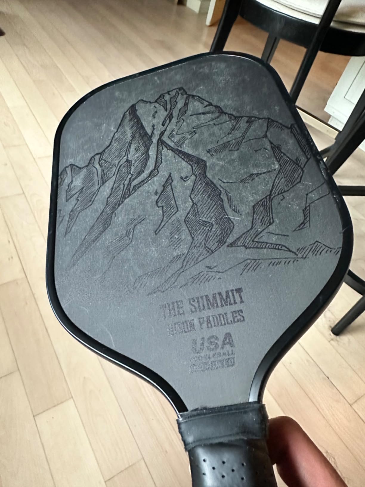 Carbon Fiber Pickleball Paddle - Raw Toray T700 Surface Provides Maximum Ball Spin | Elongated or Widened Pickleball Racket Shapes Available - Paddle Customization Kit Included customer photo 2