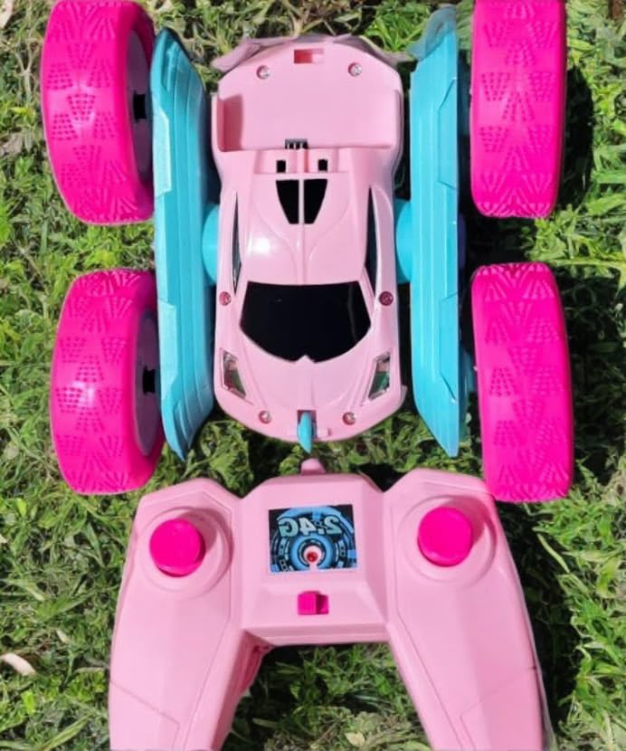 QUNREDA Remote Control Car, RC Cars Toys for Kids Ages 6-12, 4WD Stunt Car with LED Lights & 360° Flips, 2.4GHz, Upgraded USB-C Modular Batteries, 8-10 Year Old Boys Birthday Gift 1-Blue customer photo 2