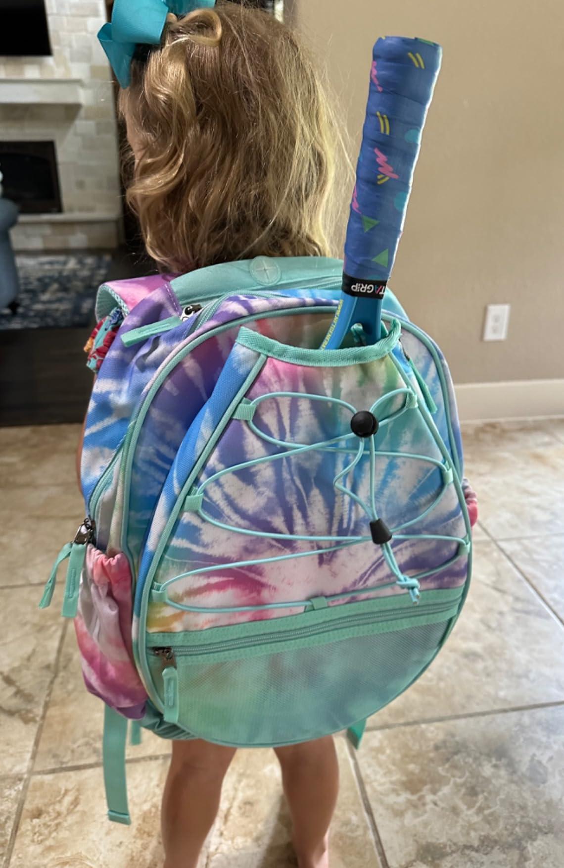 Choco Mocha Kids Tennis Bag, 16 Inch Youth & Junior Tennis Backpack with Shoe Compartment, Holds 2 Rackets (21–23 Inch) customer photo 1
