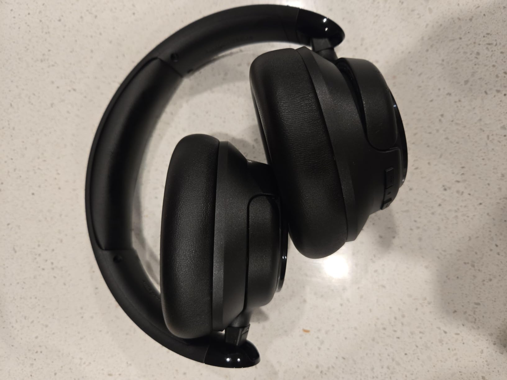 Amazon Basics Hybrid Active Noise Cancelling Headphones, Wireless Bluetooth 5.3, 35 Hours Battery Life with ANC On, 45 Hours with ANC Off, Over Ear Comfortable Fit with Soft Ear Cushions, Black customer photo 1