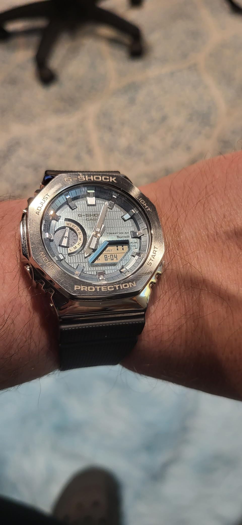 G-Shock Casio G-Steel Solar Connected Blue Dial Black Resin Strap Watch - GBM2100A-1A2 customer photo 2