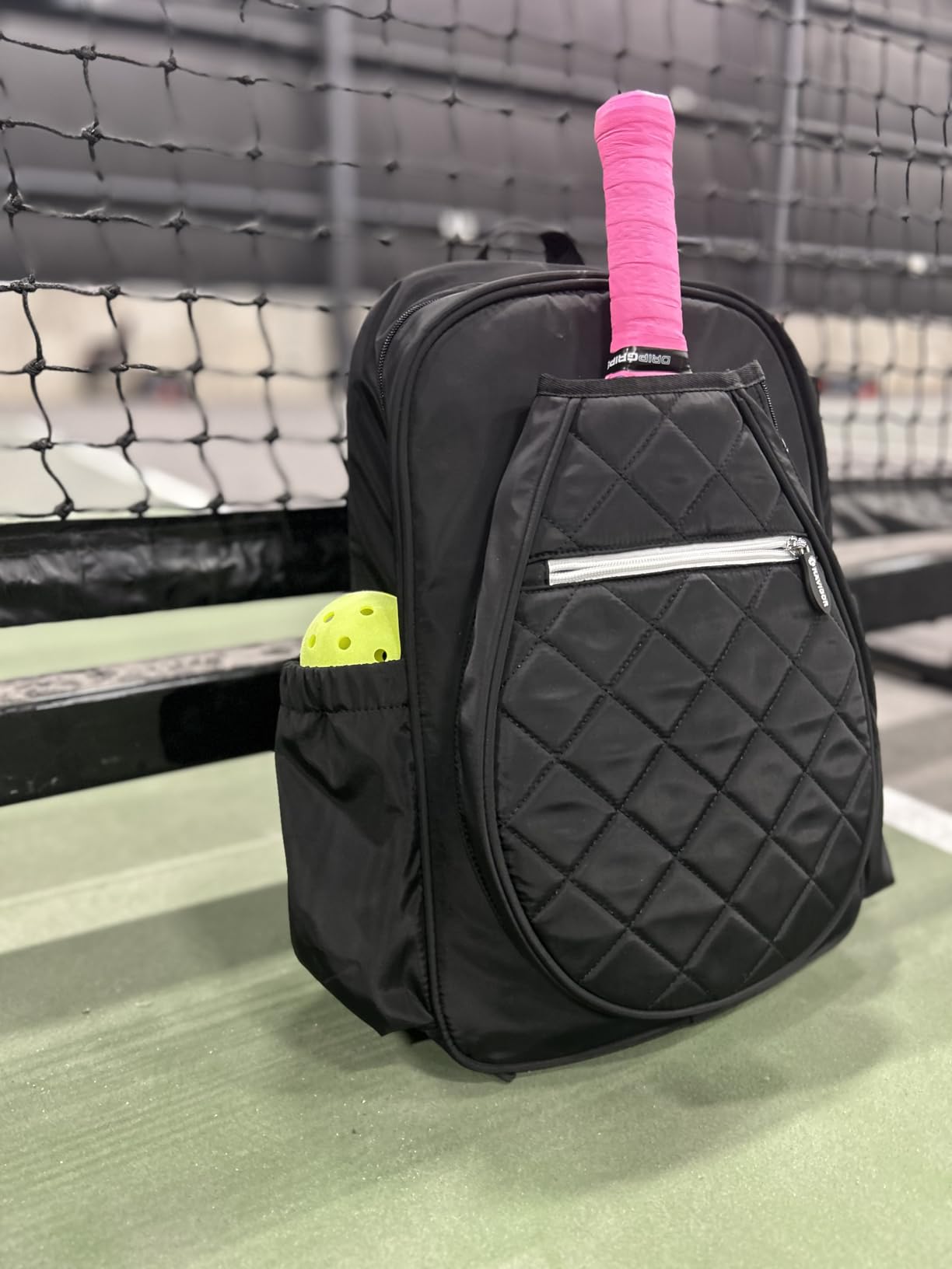 KAVIGOR Pickleball Bag, Quilted Pickleball Backpack with Shoe Compartment & Waterproof Pocket, Pickle Ball Paddle Bag Fits 2 to 4 Paddles for Women and Men customer photo 2