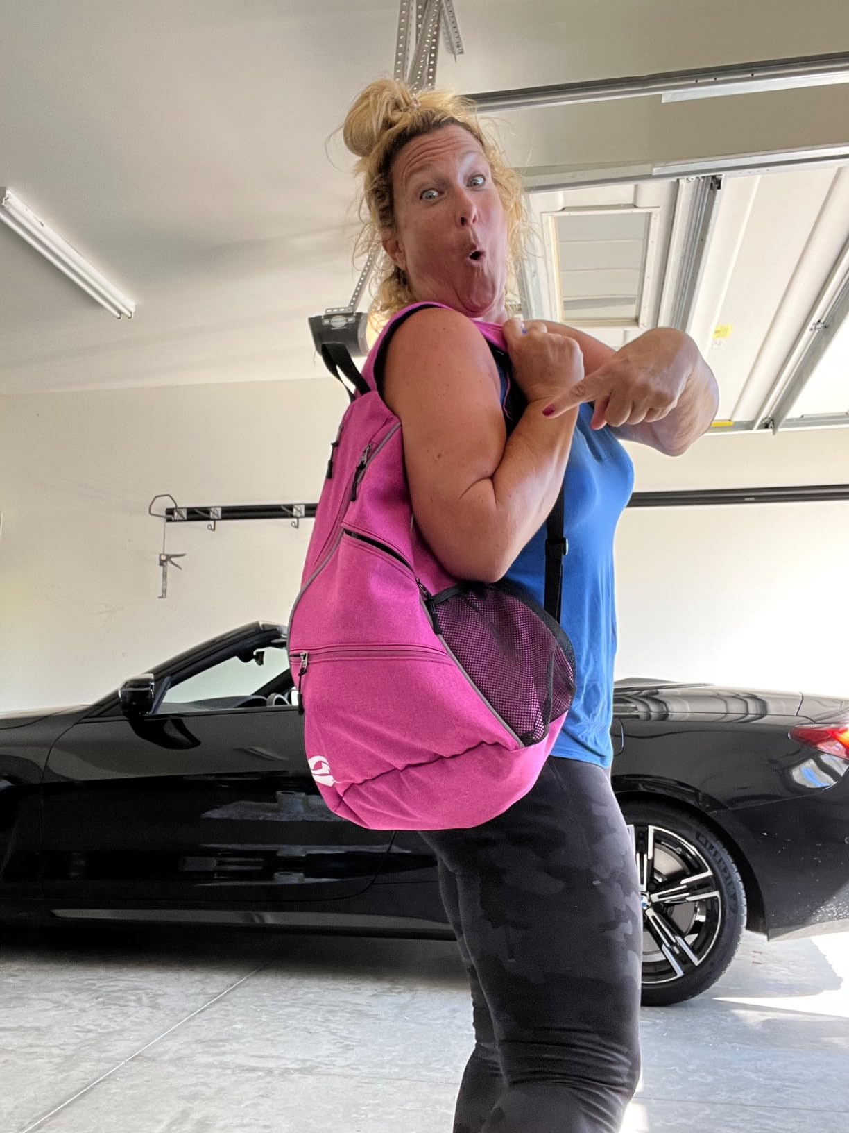 A11N SPORTS Pickleball Bag, Reversible Crossbody Sling Bag/Backpack for Women Men customer photo 2