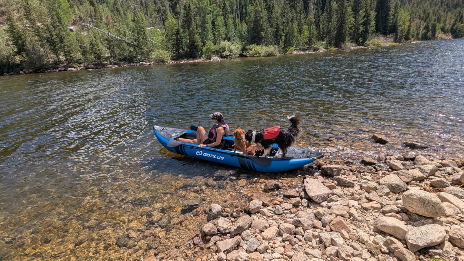 Goplus Tandem Inflatable Kayak, 12.5FT 2-Person Kayak Set for Adults customer photo 2