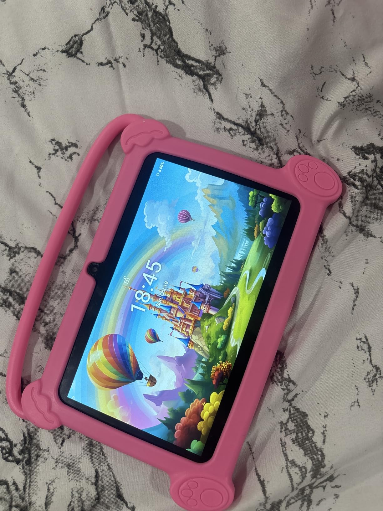 Kids Tablet 7 Inch for Kids 3-9, 32GB ROM, 4GB RAM, Android 12, Toddler Tablet with Shockproof Case, Parent Controls, Dual Camera, WiFi, FM, GPS（Blue） customer photo 1