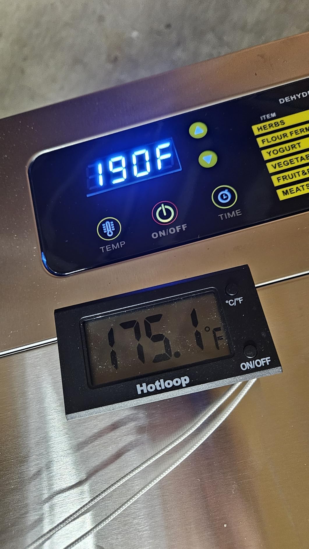 Commercial 10 Trays Food Dehydrator Machine for Jerky and Herbs Usable Area up to 24.65ft² and 194℉ Temperature 1000W Detachable Stainless Steel Dryer for Meat Fruit Mushrooms Beef Food Secret Silver customer photo 2