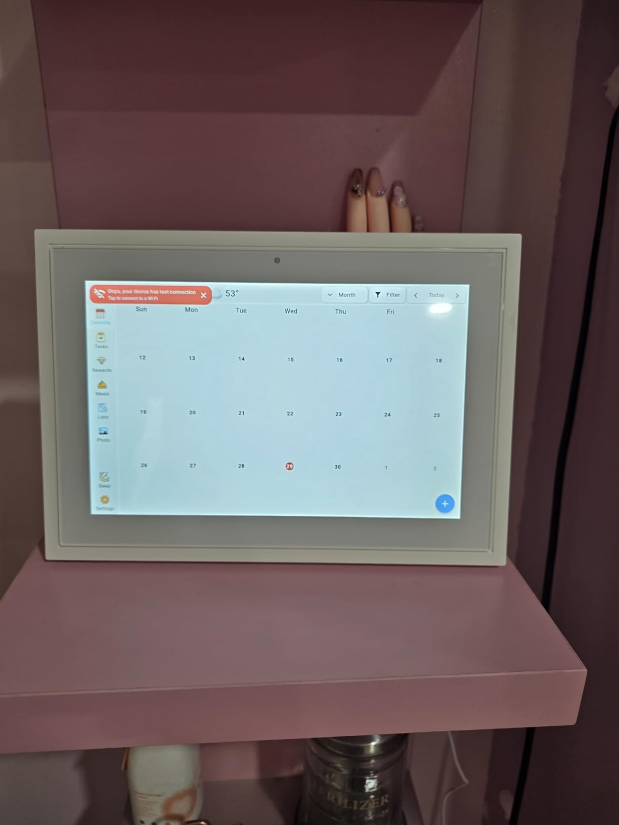 Digital Calendar 10.1 Inch Wall Plan Touch Screen WiFi picture esay to use customer photo 2