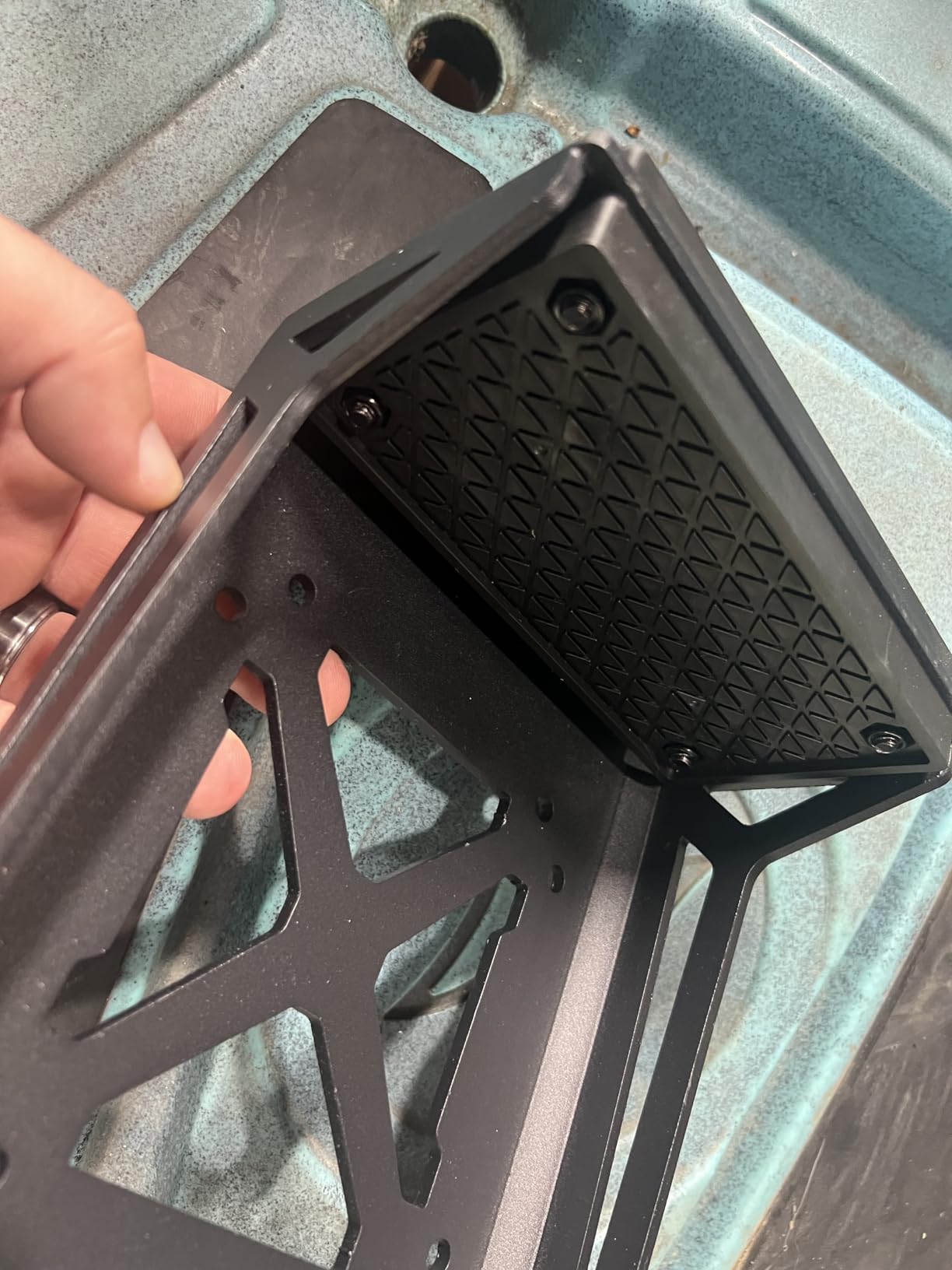 Universal Transom Trolling Motor Mount for Kayaks,Heavy Duty Marine-Grade customer photo 2