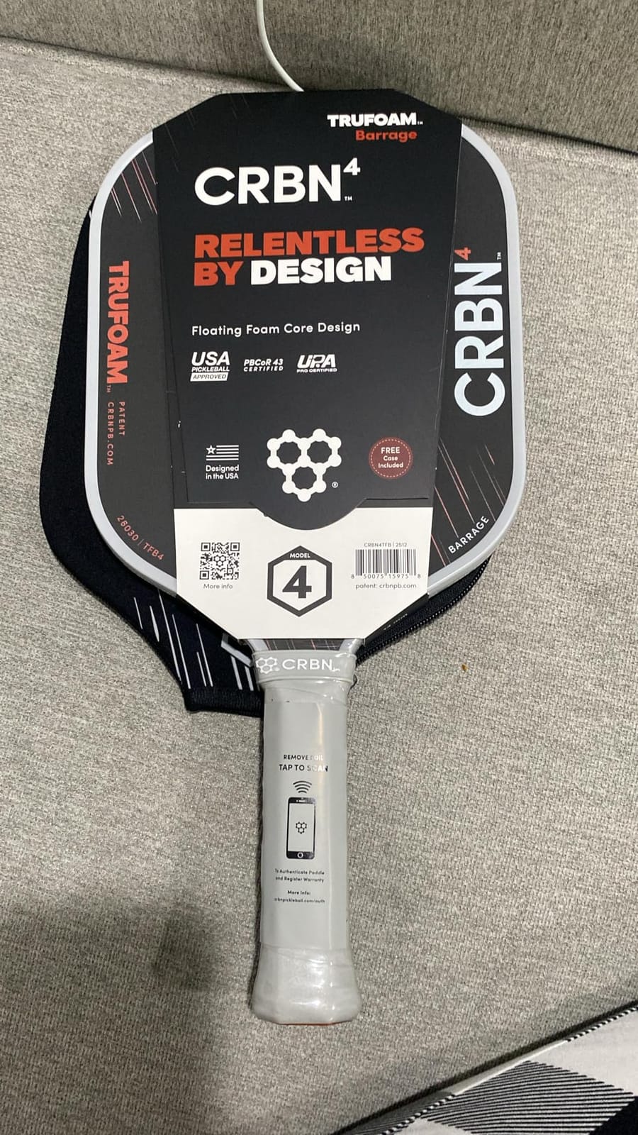 CRBN Pickleball - TruFoam Barrage - Carbon Fiber Pickleball Paddle customer photo 1