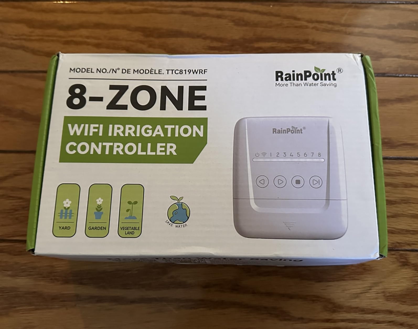 RAINPOINT Smart Sprinkler Controller, WiFi Sprinkler Controller 8 Zone-Local Weather Intelligence, Programmable Smart Irrigation System with APP Remote Control, Rain Skips, Rain Sensor Compatibility customer photo 1