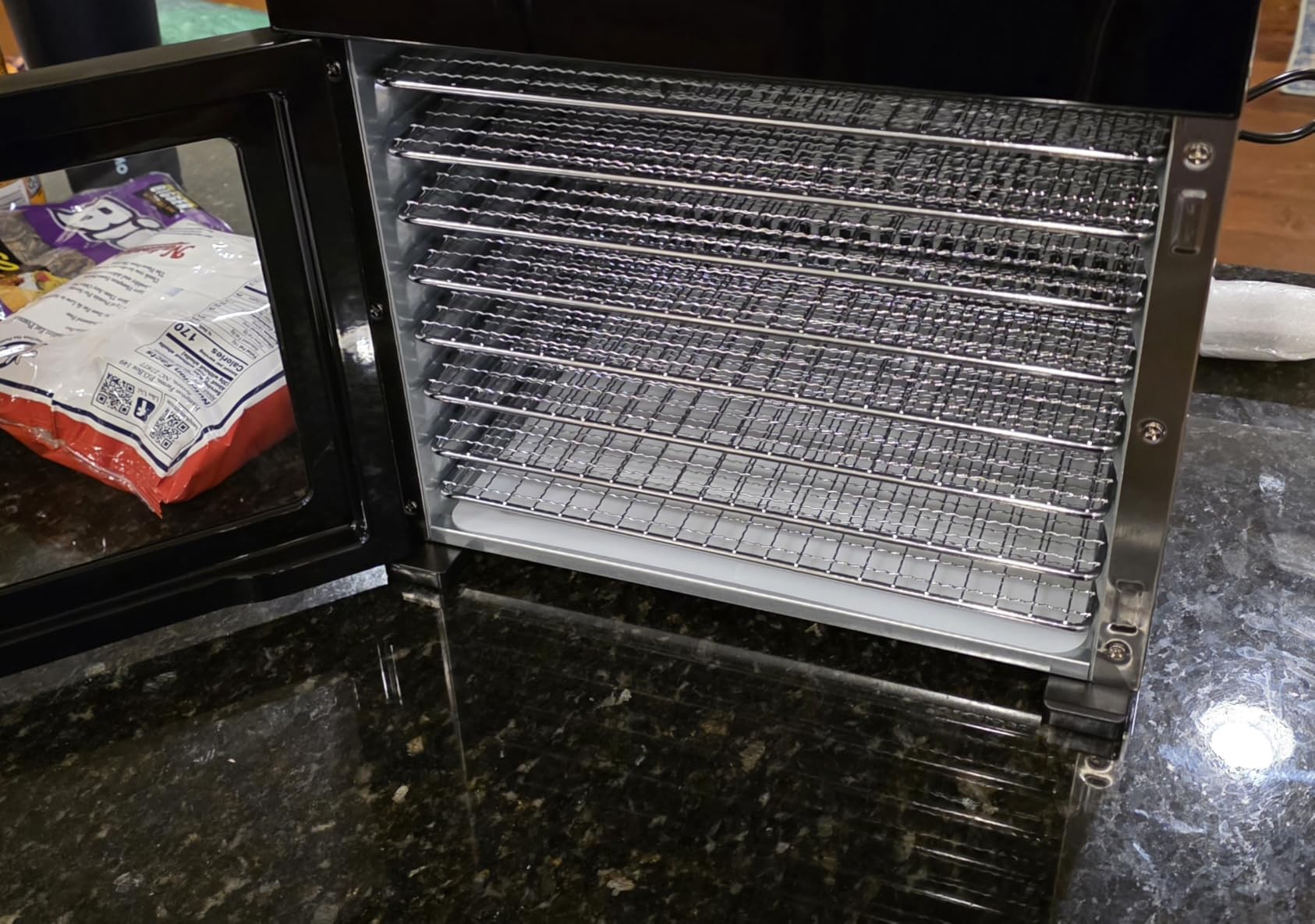 Food Dehydrator Machine with Interior Light Included, 8-Tray Stainless Steel Dehydrator with Adjustable Timer & Temperature, Quiet 650W Meat Dehydrator for Jerky, Fruit, Herbs, Dog Treats customer photo 1