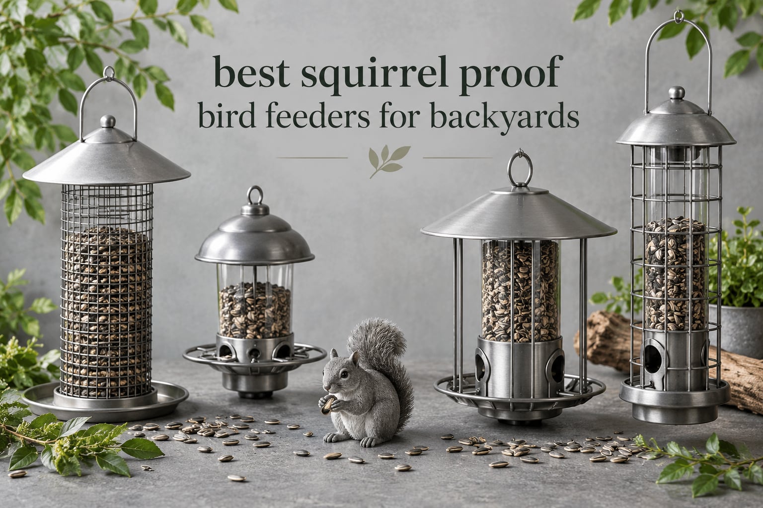 best squirrel proof bird feeders for backyards