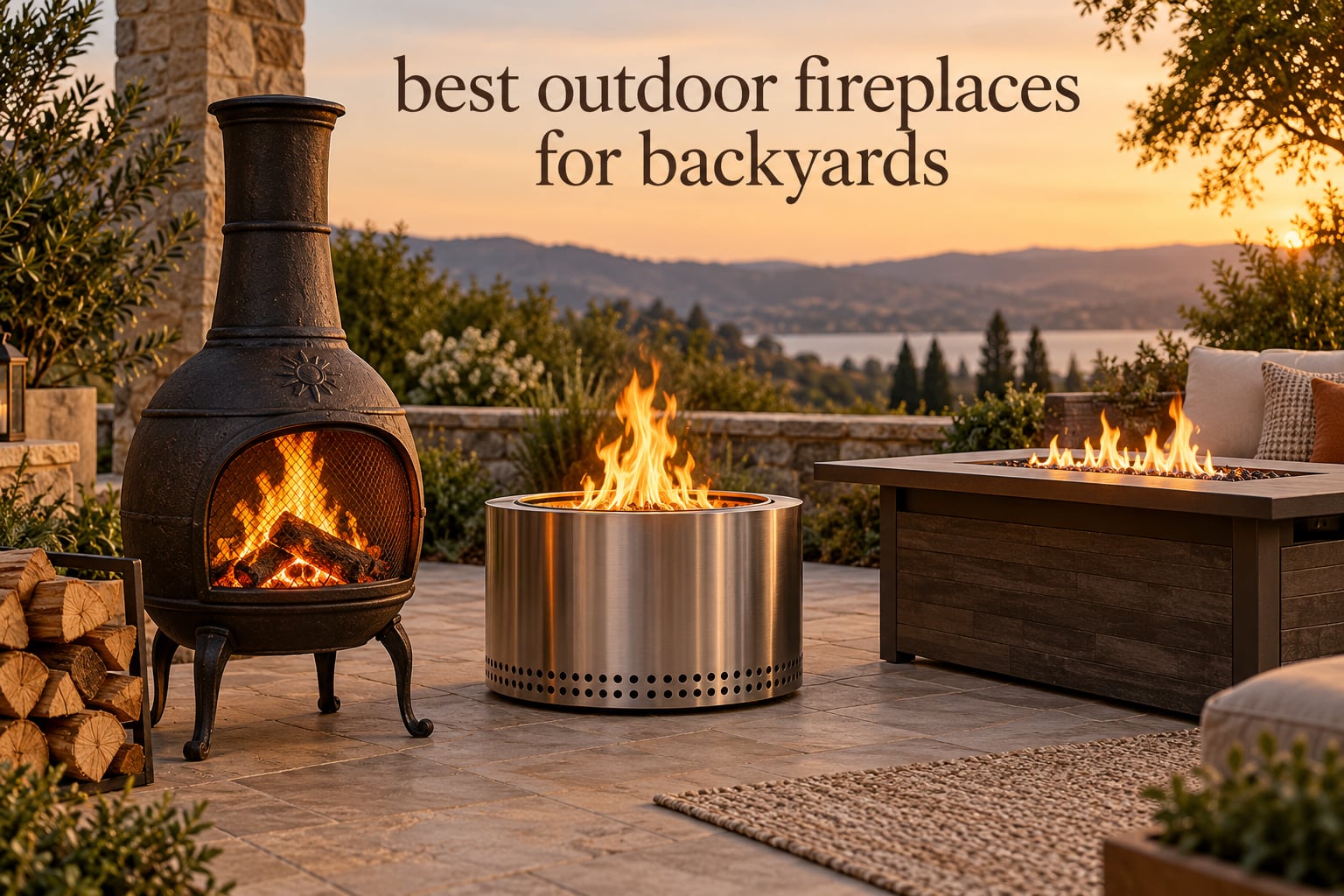 best outdoor fireplaces for backyards