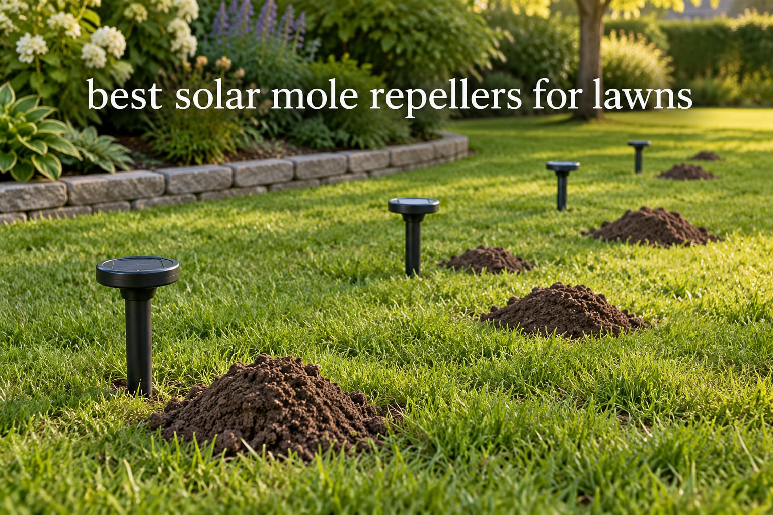 best solar mole repellers for lawns
